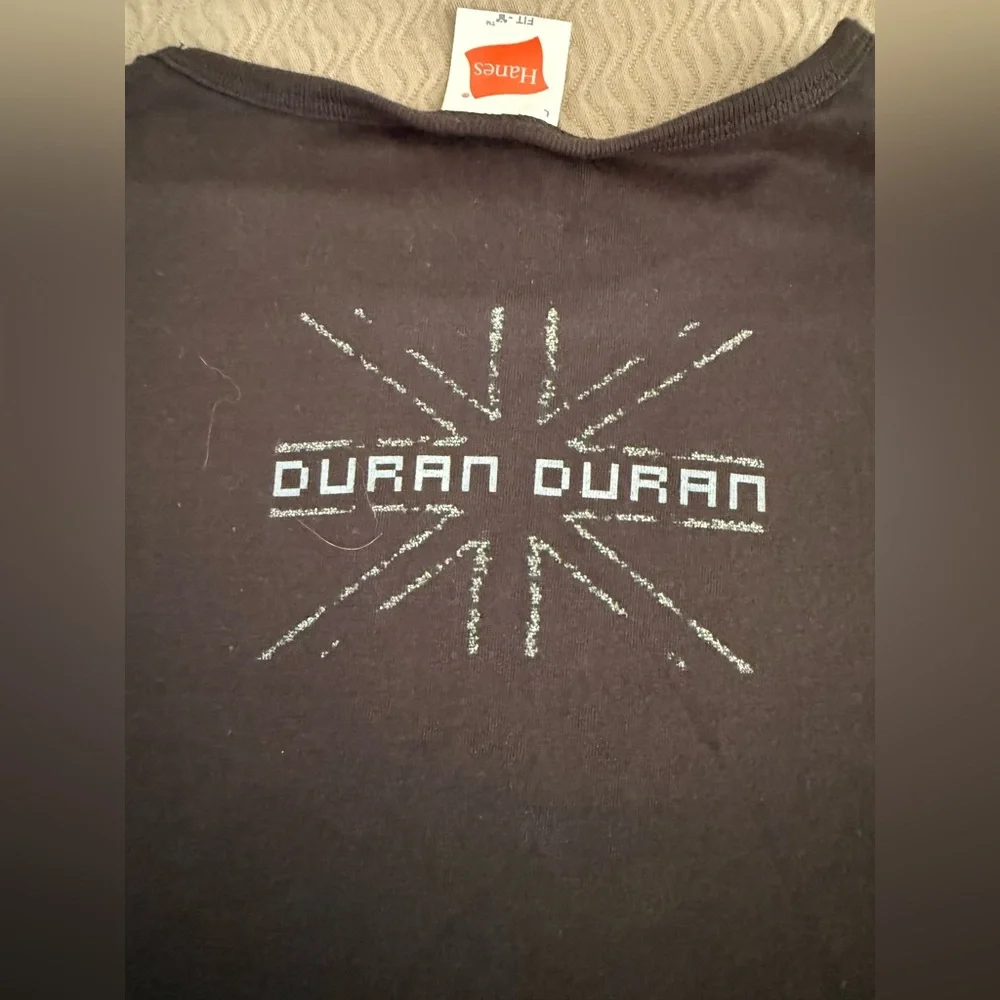 🆕 Duran Duran concert tour muscle tee shirt distressed look Union Jack 🇬🇧 Y2K - Picture 4 of 9